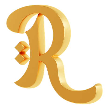 Alphabet R  3D Icon