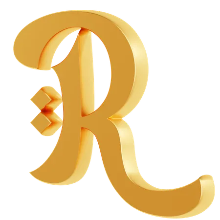 Alphabet R  3D Icon