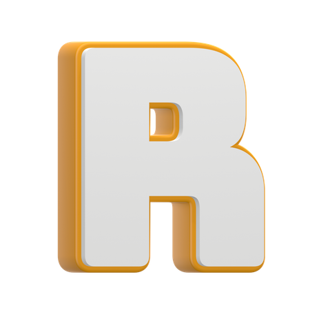Alphabet R  3D Icon