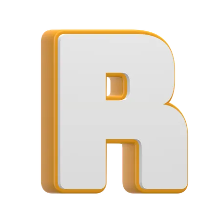 Alphabet R  3D Icon