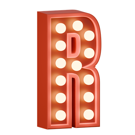 Alphabet R  3D Icon