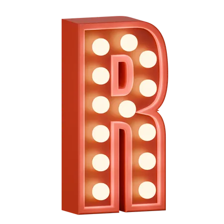 Alphabet R  3D Icon