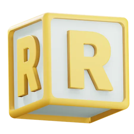 Alphabet R  3D Icon