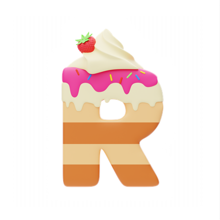 Alphabet R  3D Icon