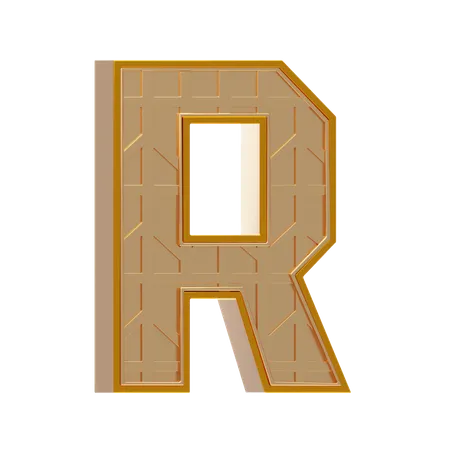 Alphabet R  3D Icon