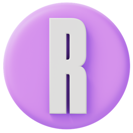 Alphabet R  3D Icon
