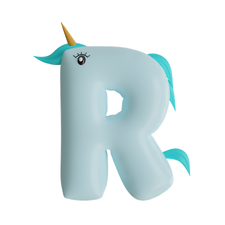 Alphabet R  3D Icon