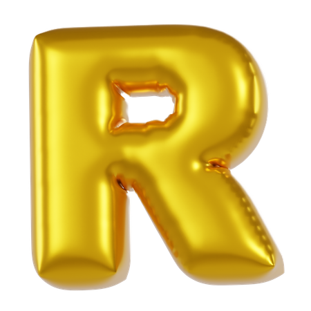 Ballon alphabet r  3D Icon