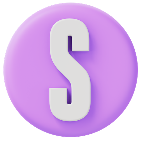 알파벳 s  3D Icon