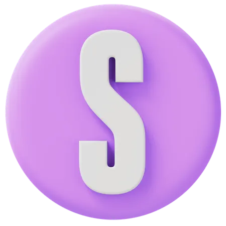 알파벳 s  3D Icon