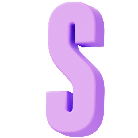 Alphabet S  3D Icon