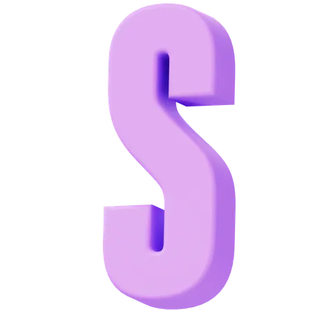 Alphabet S  3D Icon