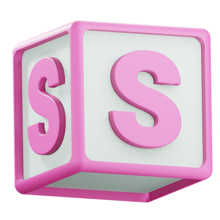 Alphabet S  3D Icon