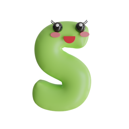 Alphabet S  3D Icon