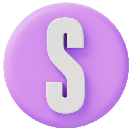 Alphabet S  3D Icon