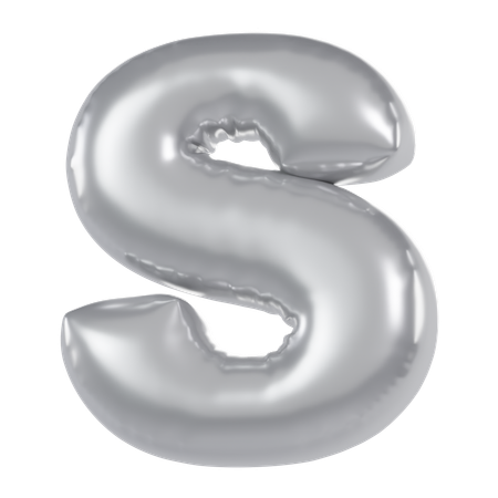 Alphabet S Balloon  3D Icon