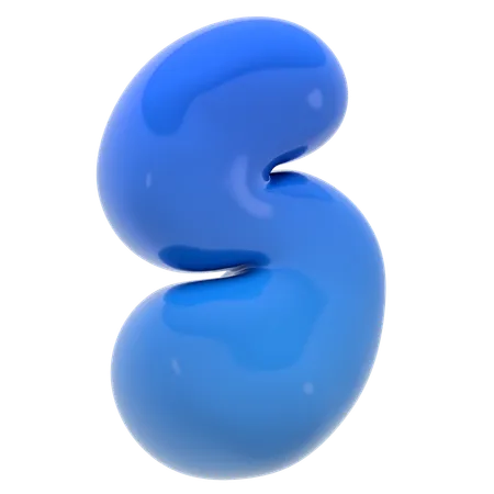 Alphabet S bubble letter  3D Icon