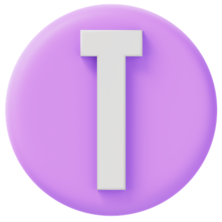 알파벳 t  3D Icon