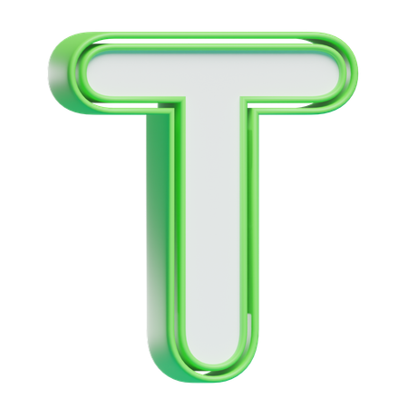 Alphabet T  3D Icon