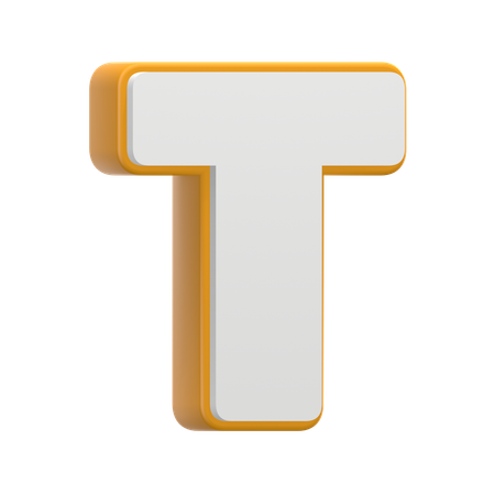 Alphabet T  3D Icon