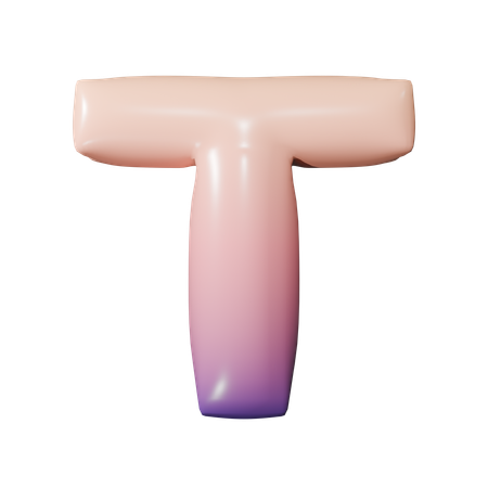 Alphabet T  3D Icon