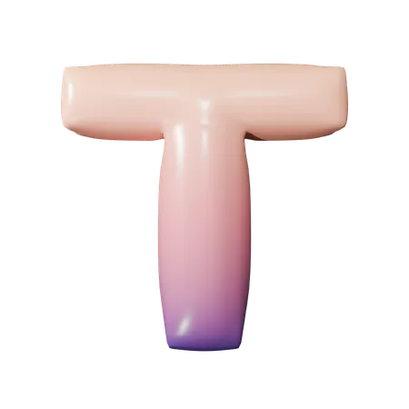 Alphabet T  3D Icon