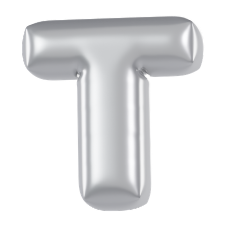 Ballon Alphabet T  3D Icon