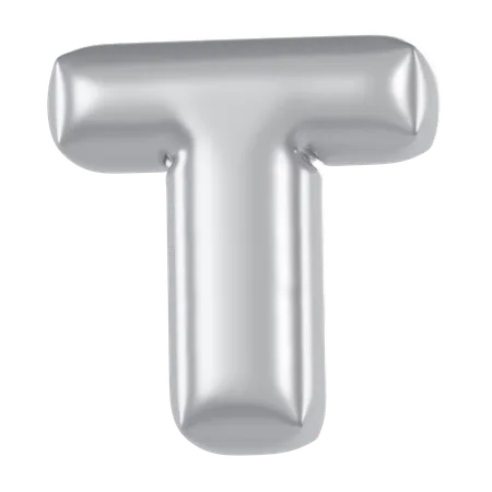 Ballon Alphabet T  3D Icon