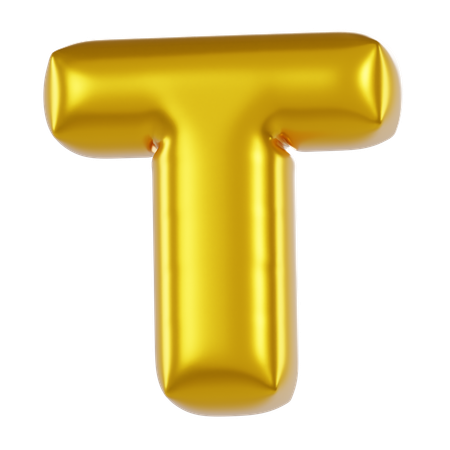 Ballon Alphabet T  3D Icon