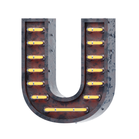 Alphabet U  3D Icon