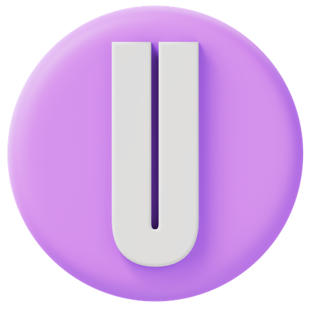 알파벳 u  3D Icon