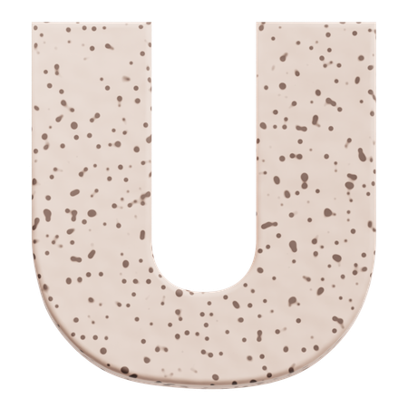 알파벳 u  3D Icon