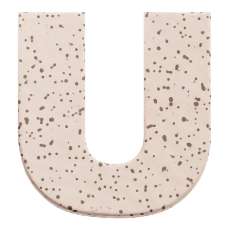 알파벳 u  3D Icon