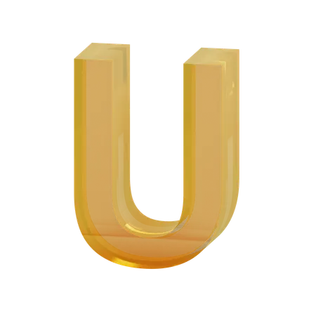 Alphabet U  3D Icon