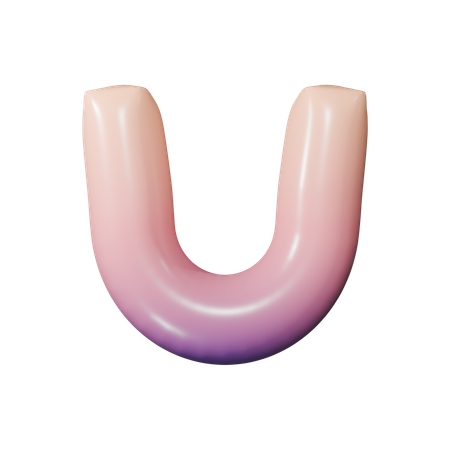 Alphabet U  3D Icon