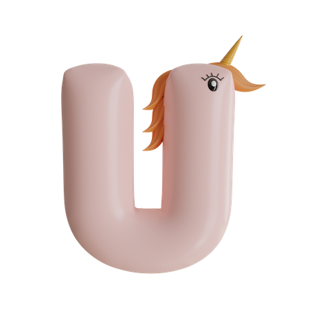 Alphabet U  3D Icon