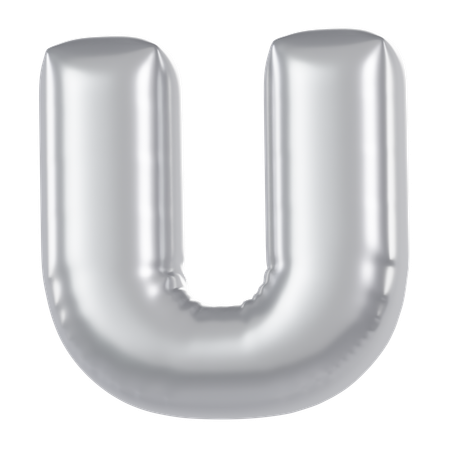 Ballon alphabet u  3D Icon