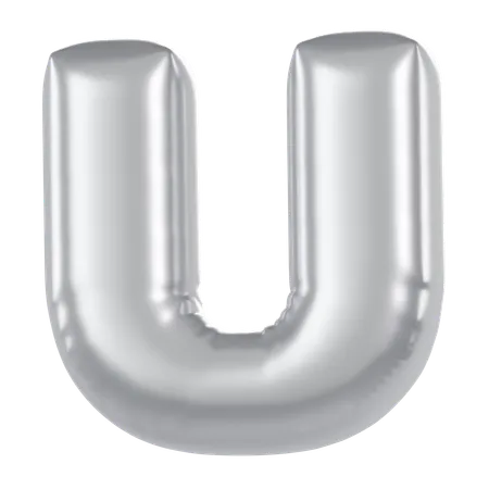 Ballon alphabet u  3D Icon