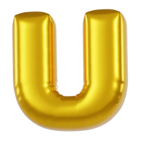 Ballon alphabet u  3D Icon