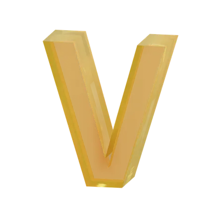Alphabet V  3D Icon