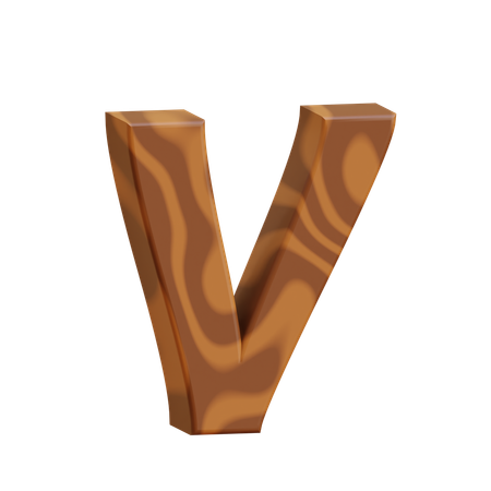 Alphabet V  3D Icon