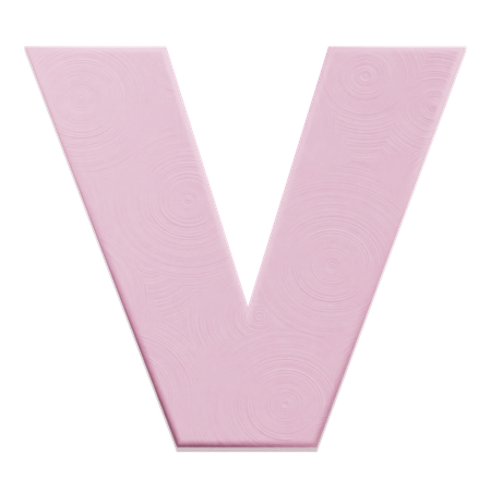 Alphabet V  3D Icon