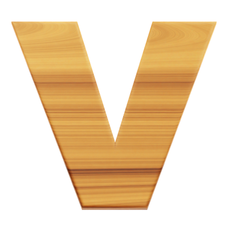 Alphabet V  3D Icon