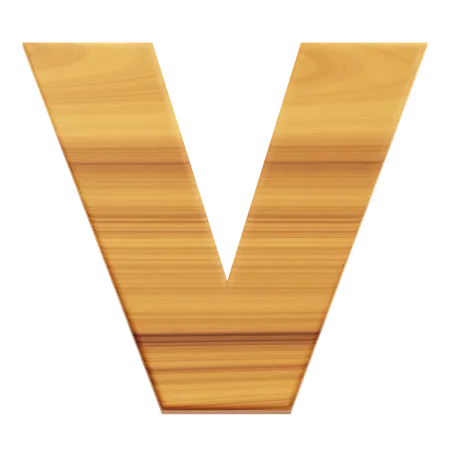 Alphabet V  3D Icon