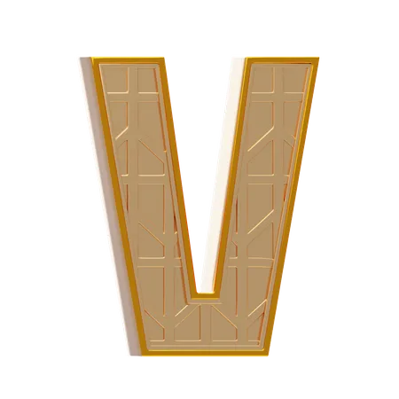 Alphabet V  3D Icon