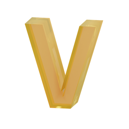 Alphabet V  3D Icon