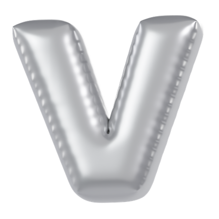 Ballon Alphabet V  3D Icon