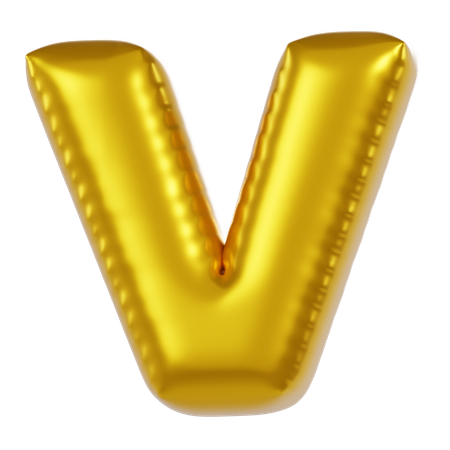 Ballon Alphabet V  3D Icon