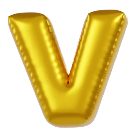 Ballon Alphabet V  3D Icon