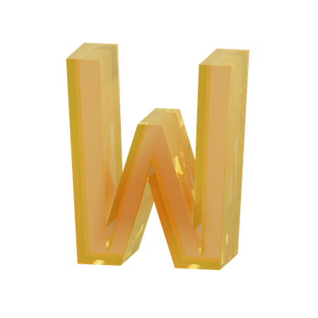 Alphabet W  3D Icon